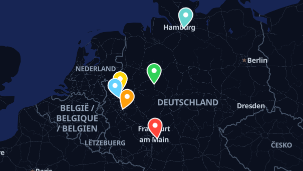 Map of company locations
