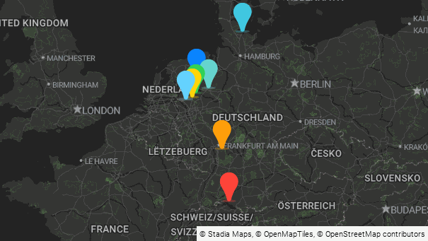 Map of company locations
