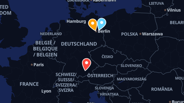 Map of company locations