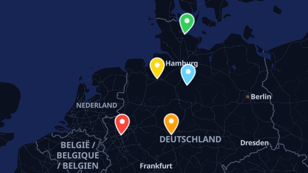 Map of company locations