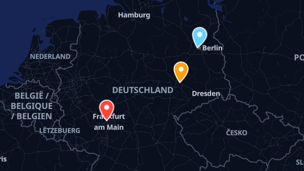 Map of company locations