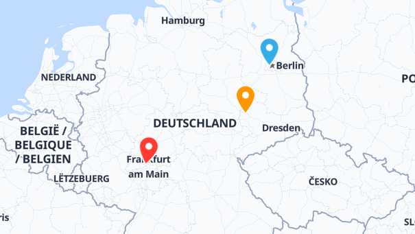 Map of company locations