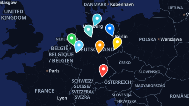 Map of company locations