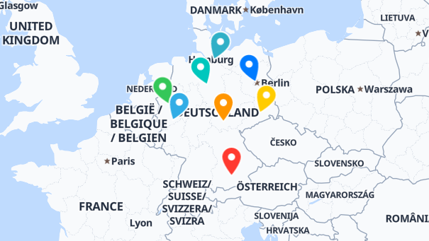 Map of company locations