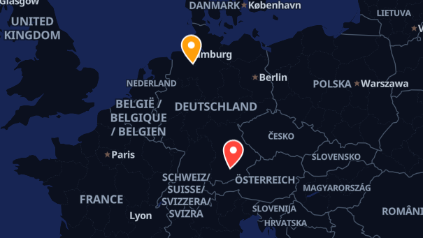 Map of company locations
