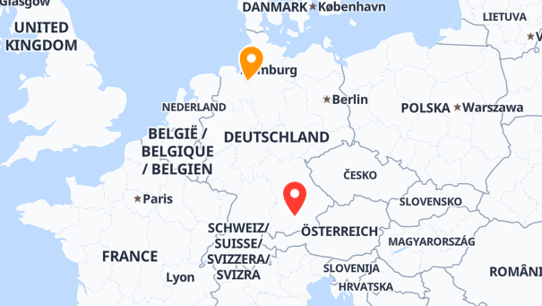 Map of company locations