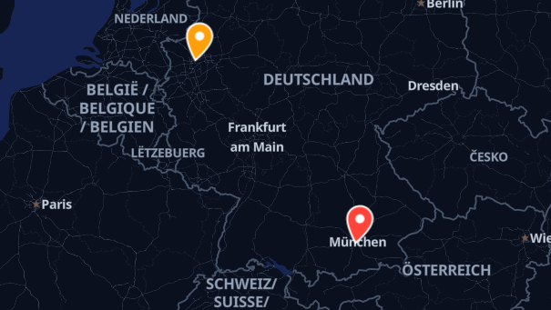 Map of company locations