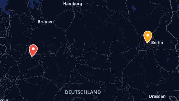 Map of company locations