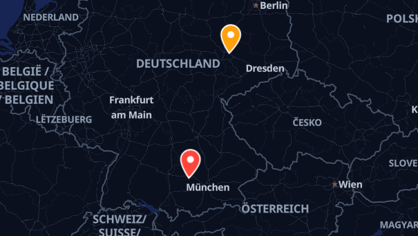 Map of company locations
