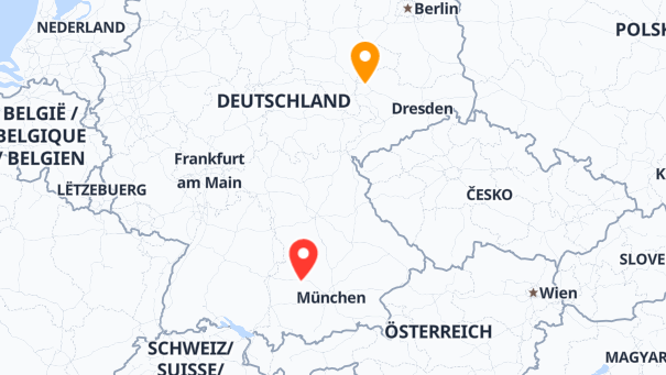 Map of company locations