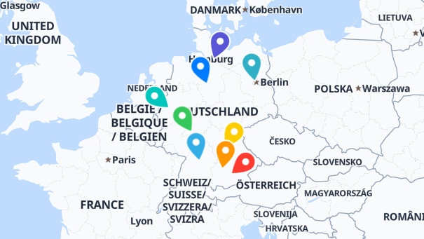 Map of company locations
