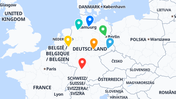Map of company locations