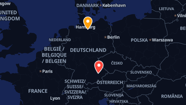 Map of company locations