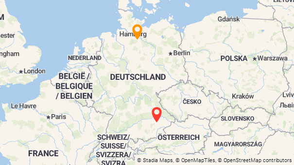 Map of company locations