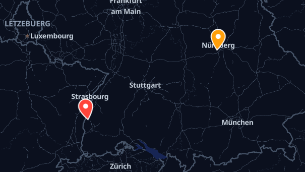 Map of company locations