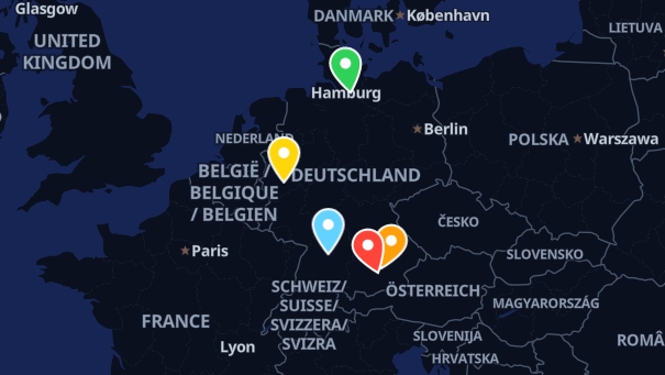 Map of company locations