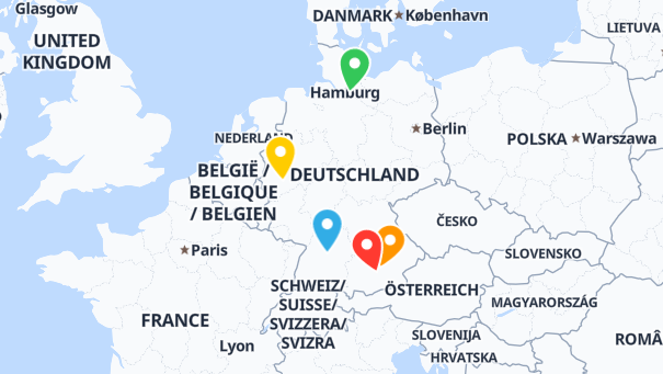 Map of company locations