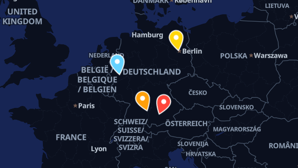 Map of company locations