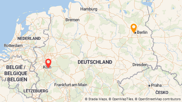 Map of company locations