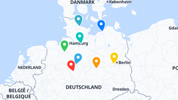 Map of company locations