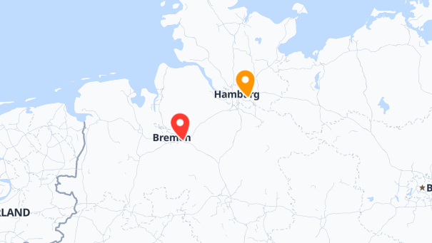 Map of company locations