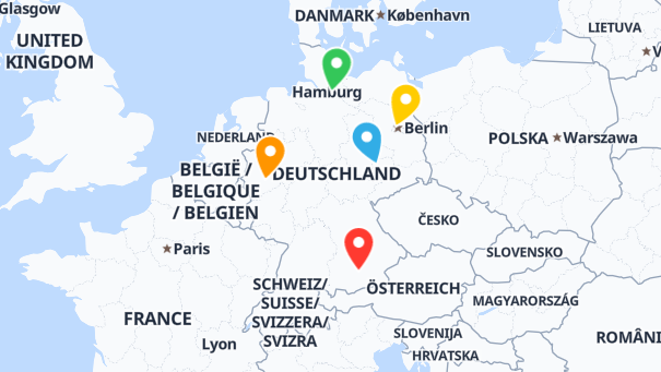 Map of company locations