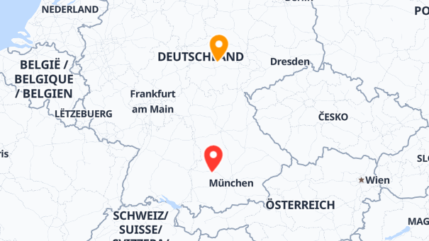 Map of company locations