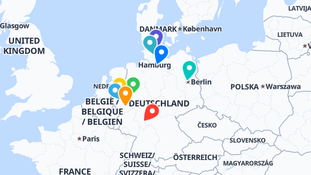 Map of company locations