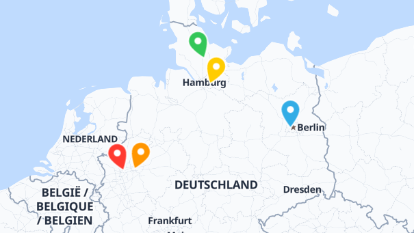 Map of company locations