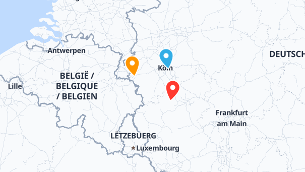 Map of company locations