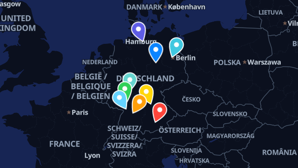 Map of company locations