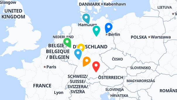 Map of company locations