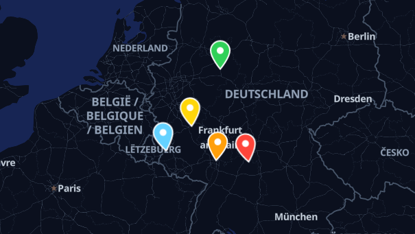 Map of company locations