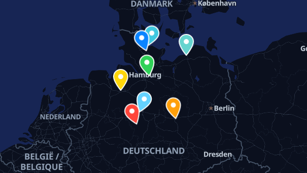 Map of company locations