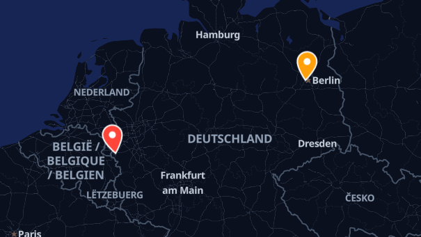Map of company locations