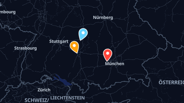 Map of company locations