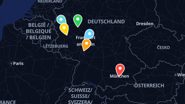 Map of company locations