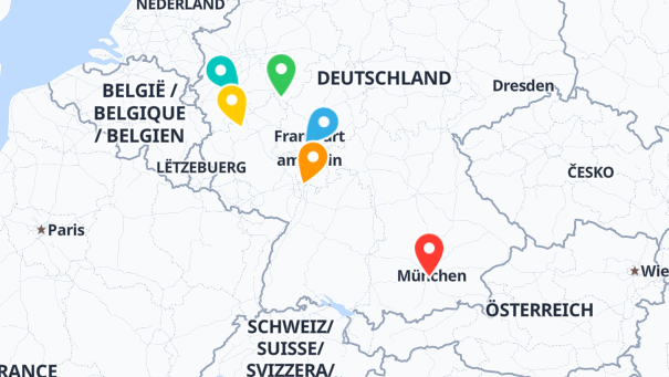 Map of company locations