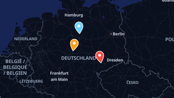 Map of company locations
