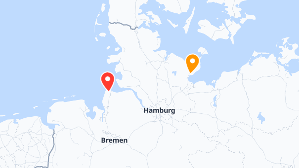 Map of company locations