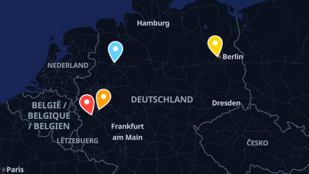 Map of company locations