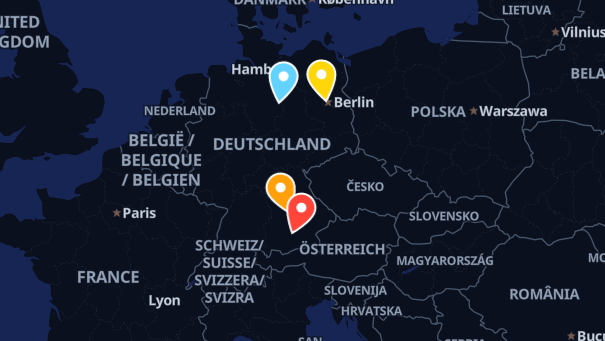 Map of company locations