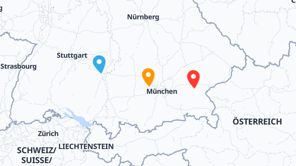 Map of company locations