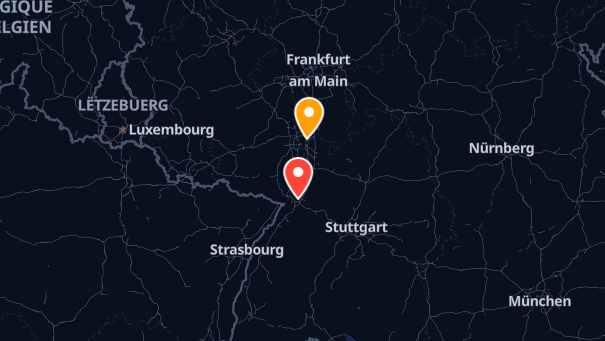 Map of company locations
