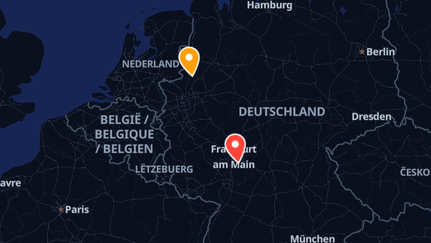Map of company locations