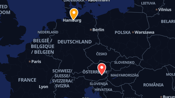 Map of company locations