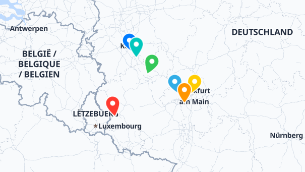 Map of company locations