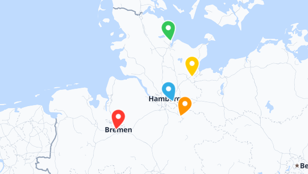 Map of company locations