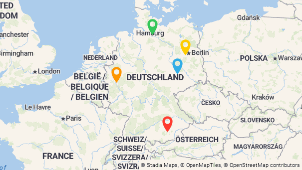 Map of company locations