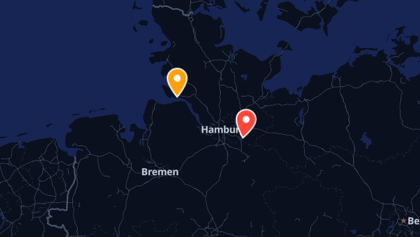 Map of company locations